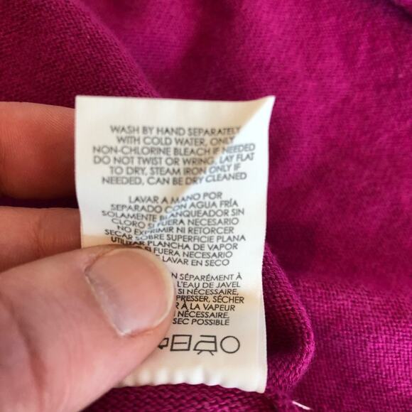 Cabi dark pink open front slightly cropped cardigan sweater size Medium #5013 - Picture 11 of 15